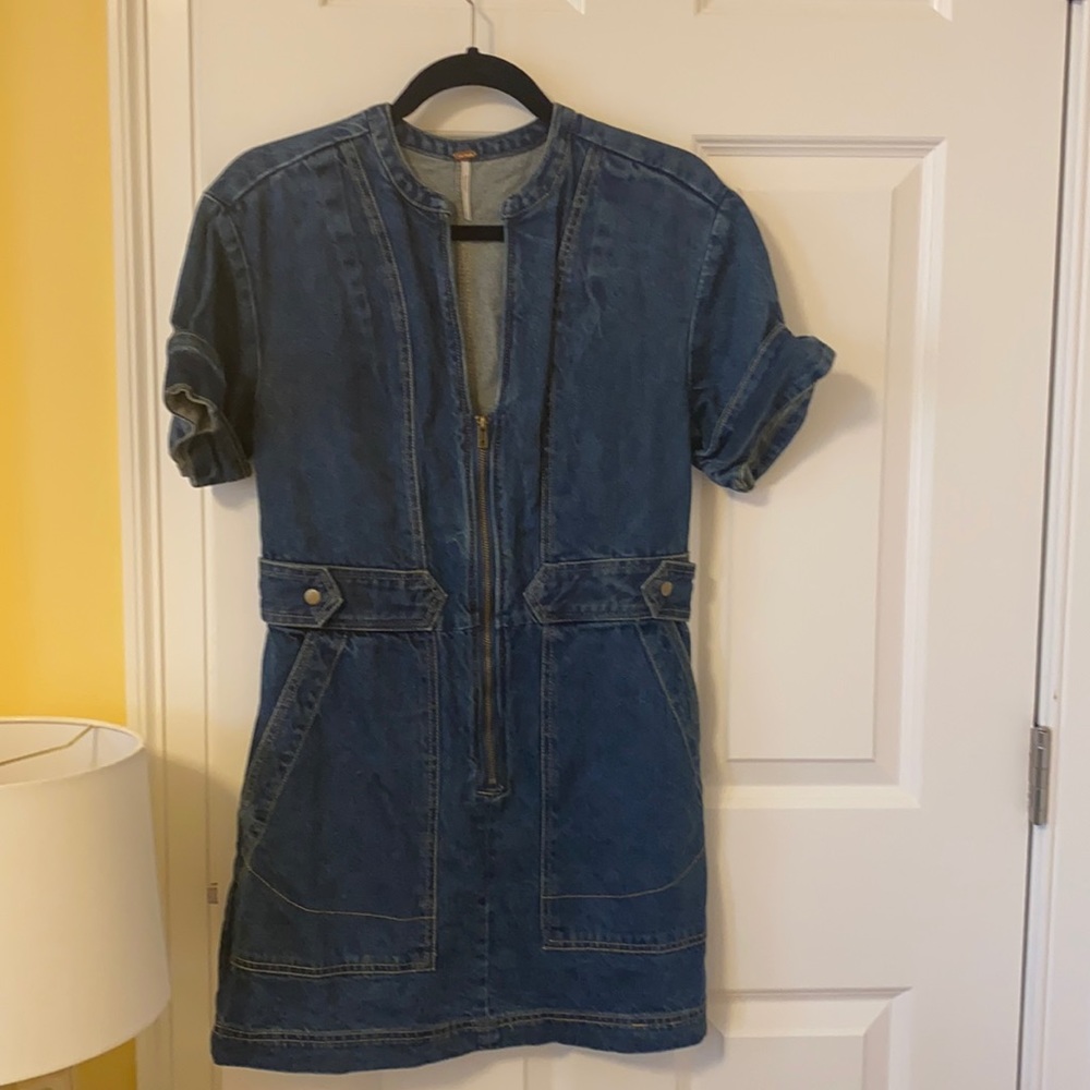 FREE PEOPLE DREAM ON DENIM DRESS